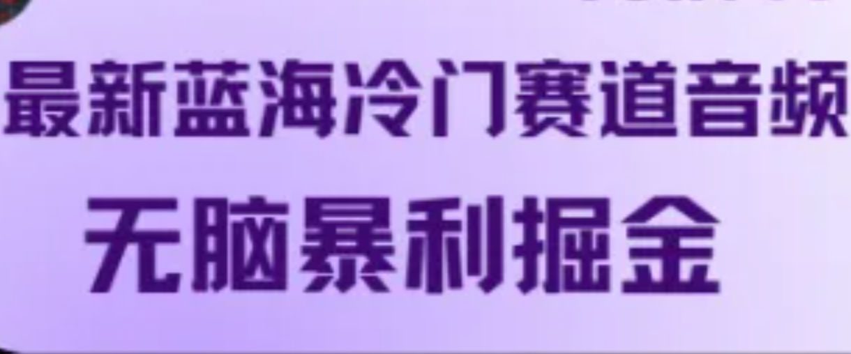 最新蓝海冷门赛道音频，无脑暴利掘金-U·Muse