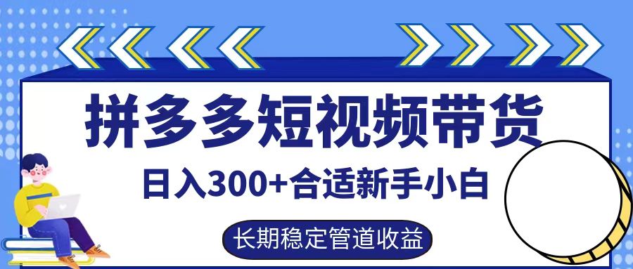 拼多多短视频带货日入300+，实操账户展示看就能学会-U·Muse